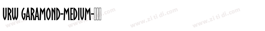 URW Garamond-MEDIUM字体转换